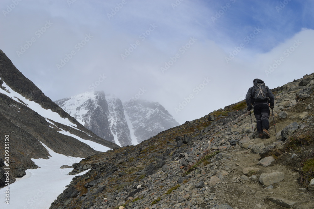 Hiking and climbing Kebnekaise, Sweden's highest peak, in Lapland