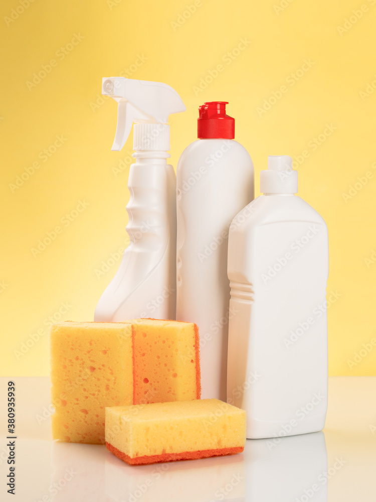 Cleaning items : spring cleaning concept Cleaning items : spring cleaning concept