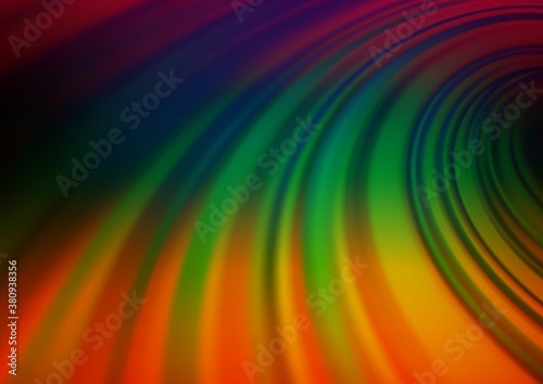 Dark Multicolor, Rainbow vector abstract template. Colorful illustration in blurry style with gradient. The template can be used for your brand book.