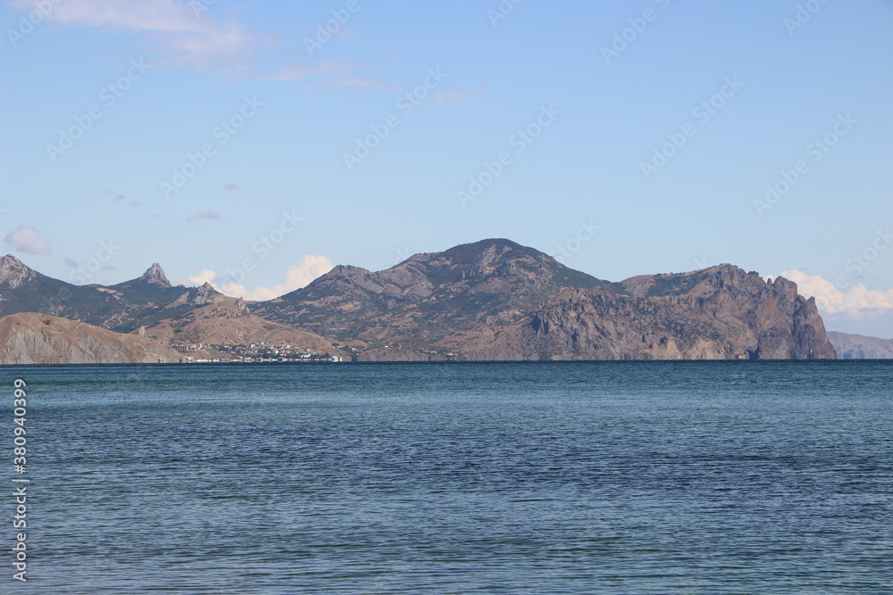 mountain view from the sea
