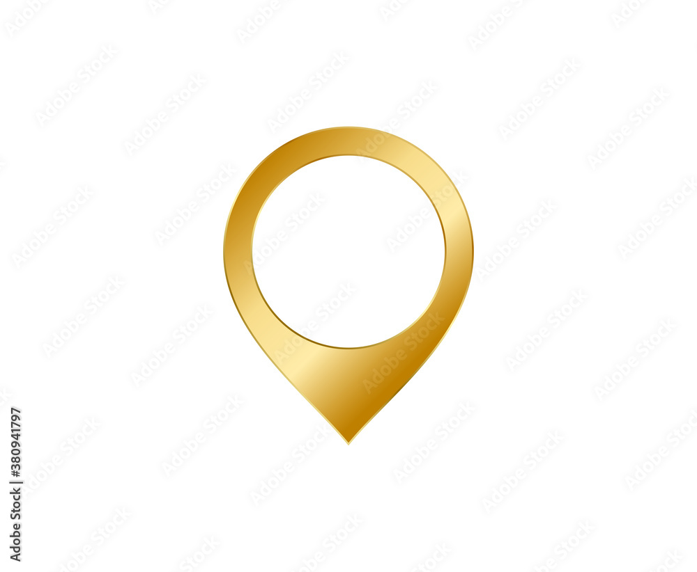 3d golden map pointer 3d golden map pointer