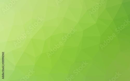 Light Green vector abstract polygonal layout. A vague abstract illustration with gradient. Completely new template for your business design.