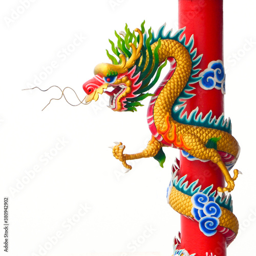 Chinese style dragon statue.