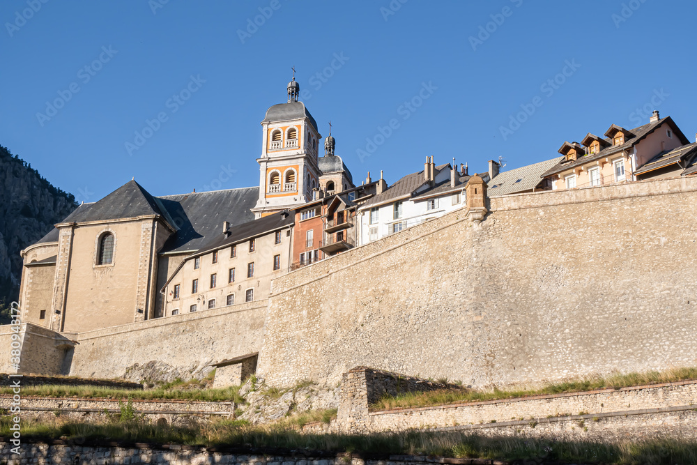 Medieval town of Briancon and city wall