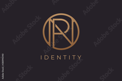 Abstract initial letter N and P logo,usable for branding and business logos, Flat Logo Design Template, vector illustration