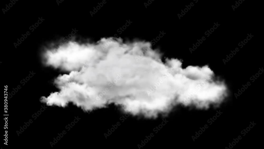 Isolated Animated Cloud on transparent Background Loop Green Screen timelapse, 4K 3D Compositing Steam, Transition, Smoke, Storm, Weather, Nature, Rain, Cloudscape, Heaven, isolated, air, summer, fog,