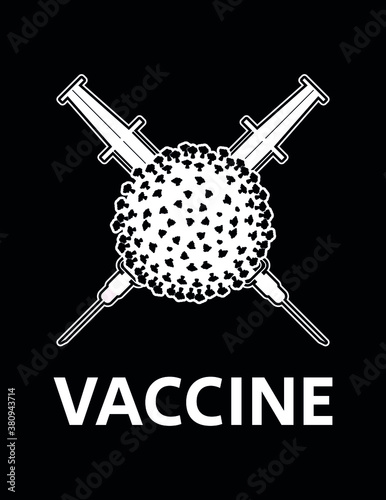 Vaccine for coronavirus vector logo