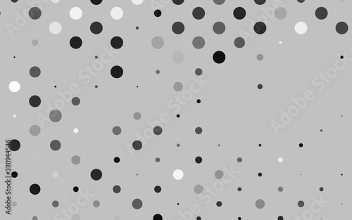 Light Silver, Gray vector layout with circle shapes. Blurred bubbles on abstract background with colorful gradient. Pattern for beautiful websites.