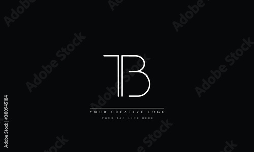 TB, BT, T, B Letter Logo Design with Creative Modern Trendy Typography photo