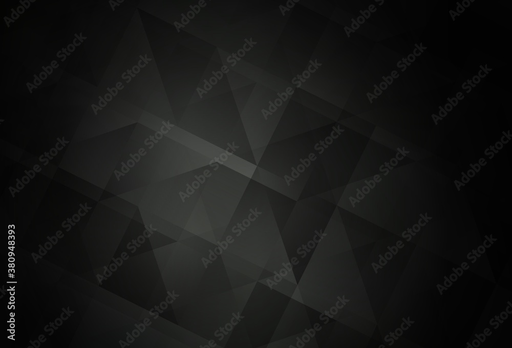 Dark Gray vector polygon abstract layout. Dark Gray vector polygon abstract layout.