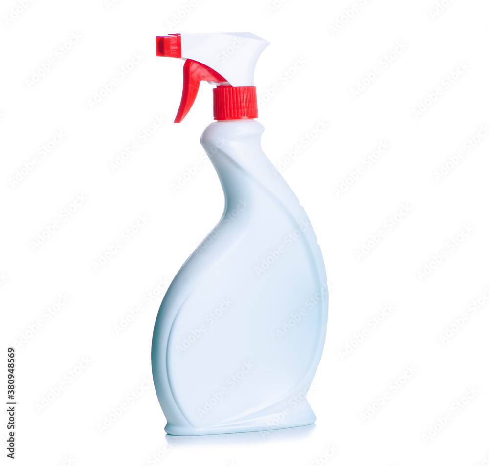White cleaning bottle spray on white background isolation White cleaning bottle spray on white background isolation