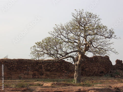 Beautiful scene and landscape in Badami, Bagalkot, Karnataka, India photo