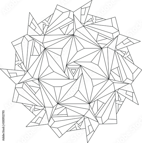 Vector Mandala Coloring Pattern Geometric