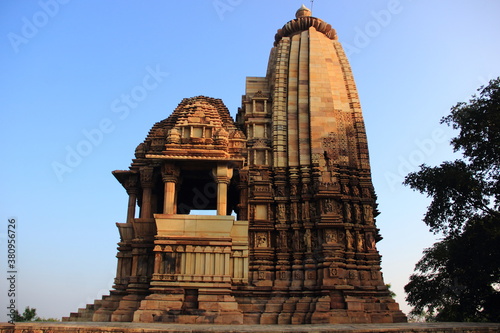 Khajuraho Group of Monuments, Hindu temples and Jain temples in Chhatarpur district, Madhya Pradesh, India, Nagra style architecture, UNESCO World Heritage Site. photo