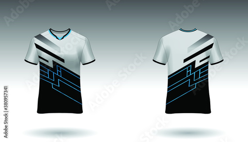 Sport design template  football jersey vector for football club. uniform front and back view