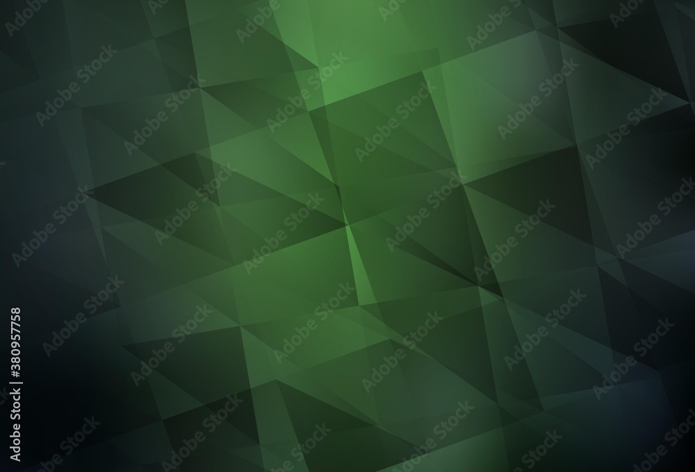 Dark Green vector polygonal template.