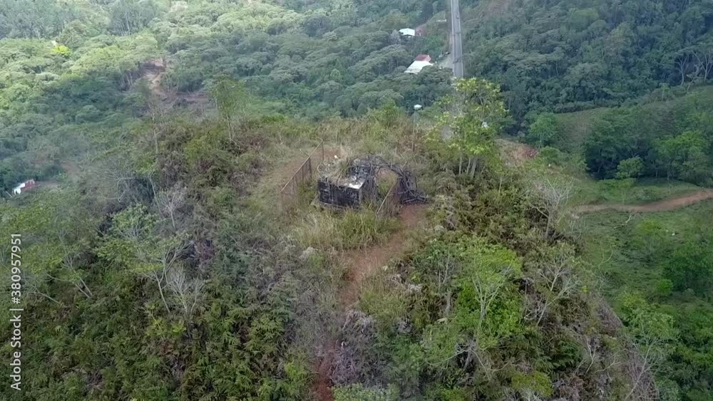 Tower struck by lightning