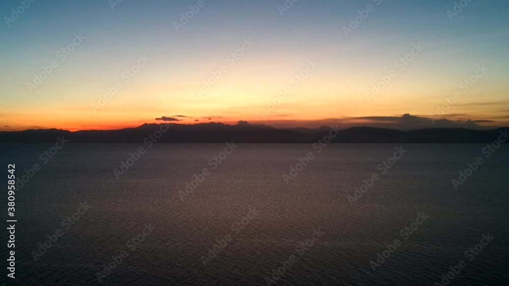 Droneshot during sunset in the Philippines southeast Asia Droneshot during sunset in the Philippines southeast Asia