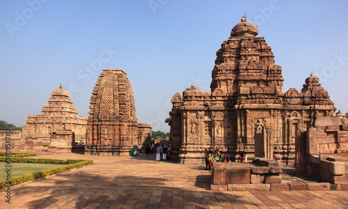 Pattadakal, Paṭṭadakallu or Raktapura, is a complex of Hindu and Jain temples in northern Karnataka (India). Located on bank of Malaprabha River in Bagalakote. Worled Heritage Site photo