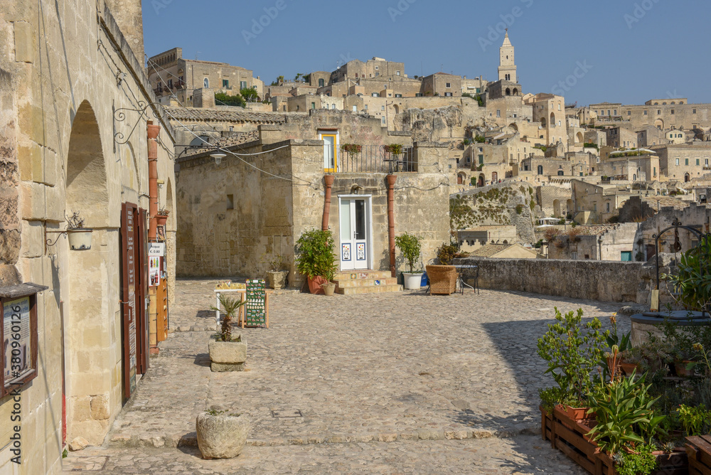 The on the old center of Matera on Italy