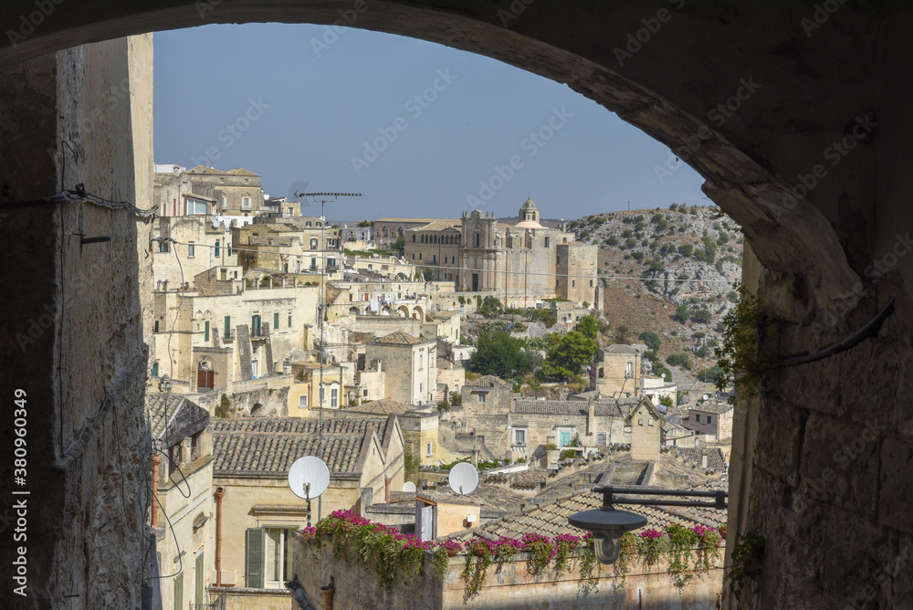 View of Matera in Italy, Unesco world heritage