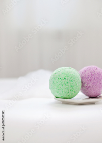 pink and bath bombs