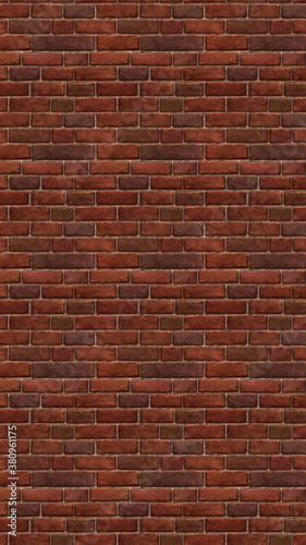 Wallpaper Mural 縦長サイズの茶色い赤レンガの壁紙のイラスト。シームレス素材 Torontodigital.ca