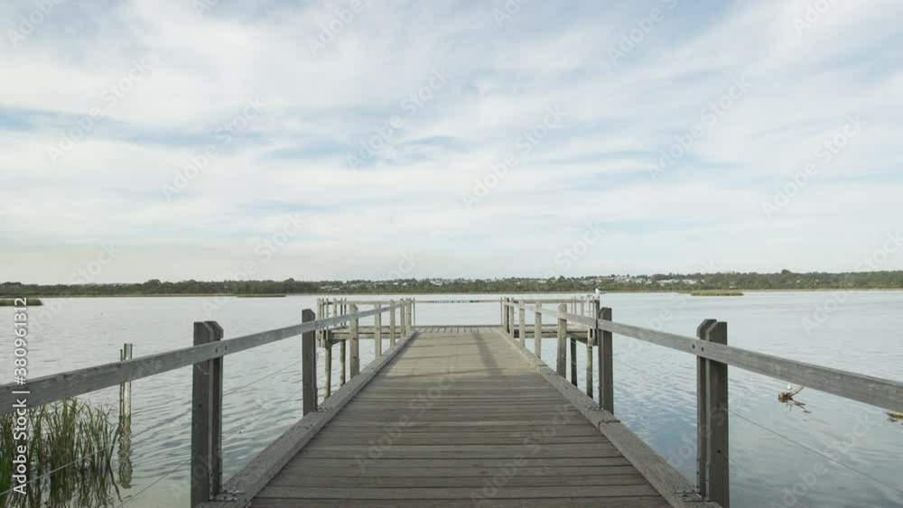 Perpective of a Jetty over a beautiful lake. Perpective of a Jetty over a beautiful lake.