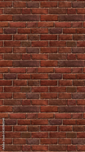 Wallpaper Mural 縦長サイズの茶色い赤レンガの壁紙。シームレスパターン素材 Torontodigital.ca