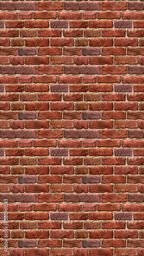 Wallpaper Mural Vertical brown red brick wallpaper. Seamless pattern material Torontodigital.ca