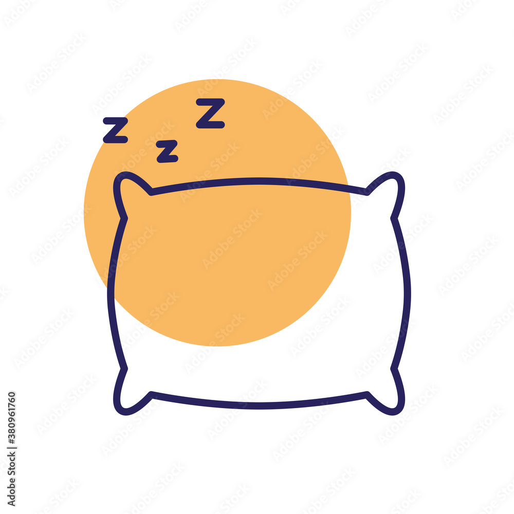 sleeping pillow line style icon vector design sleeping pillow line style icon vector design