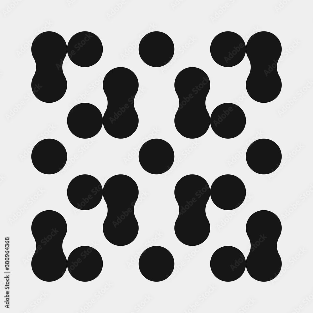 Fototapeta premium Abstract Cross Pattern Dots Logo generative computational art illustration