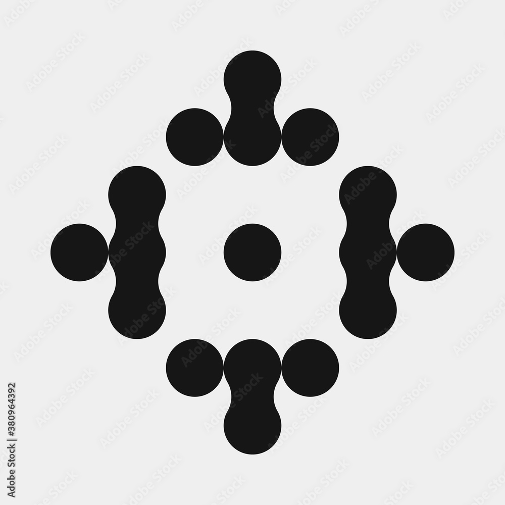 Abstract Cross Pattern Dots Logo generative computational art illustration Abstract Cross Pattern Dots Logo generative computational art illustration