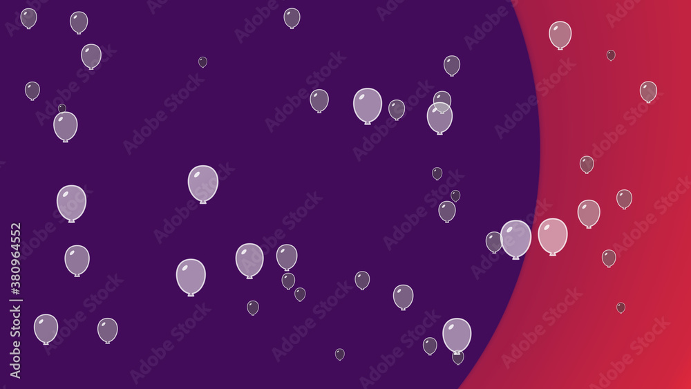 Balloons float in the air. Background with white and grey balloons