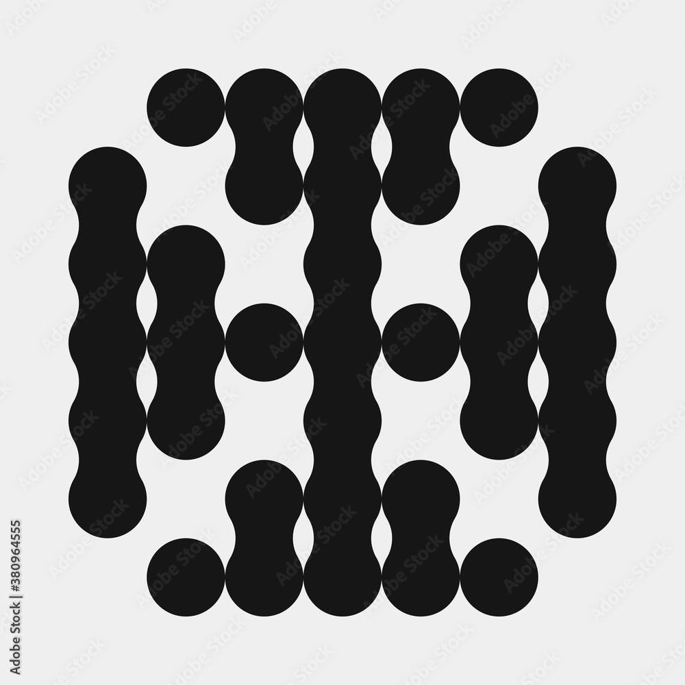 Abstract Cross Pattern Dots Logo generative computational art illustration