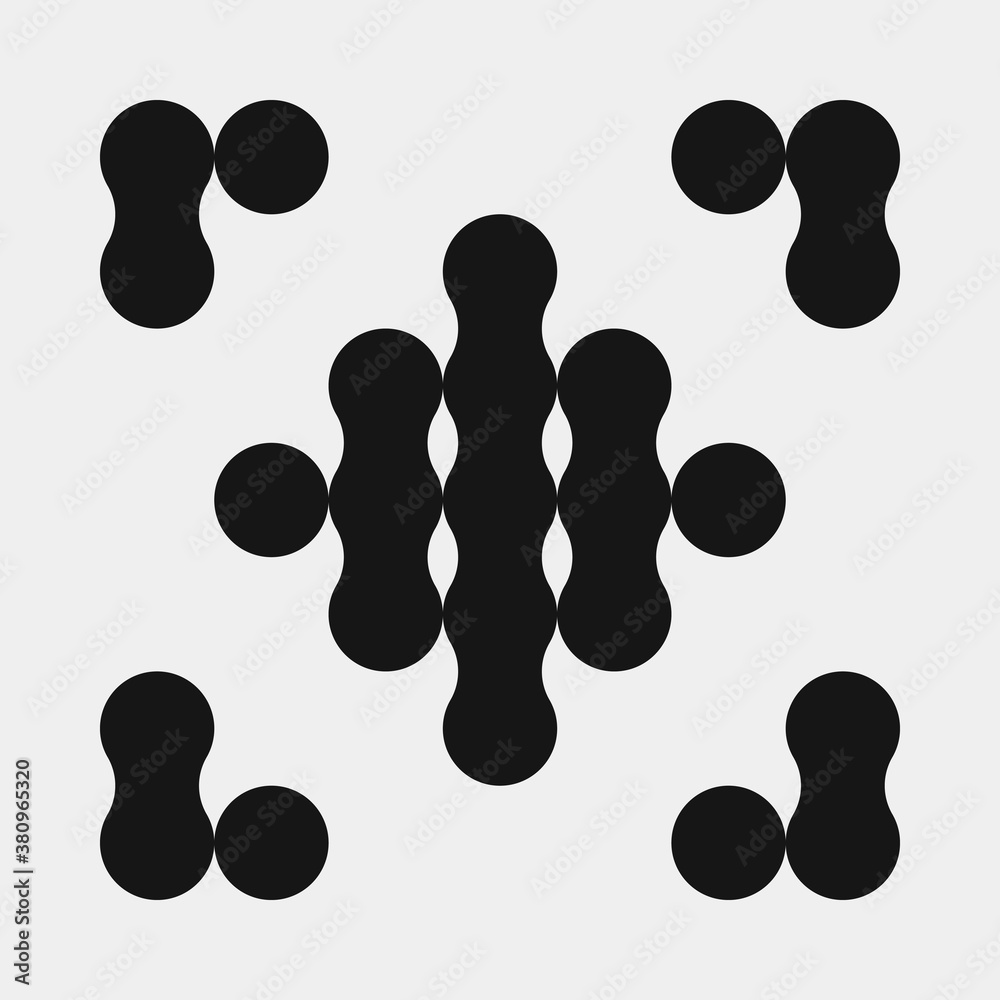 Abstract Cross Pattern Dots Logo generative computational art illustration Abstract Cross Pattern Dots Logo generative computational art illustration