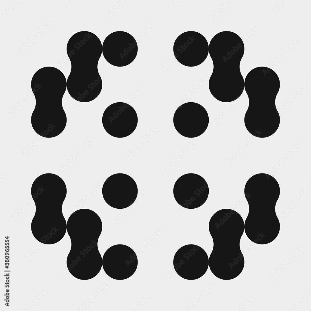 Abstract Cross Pattern Dots Logo generative computational art illustration Abstract Cross Pattern Dots Logo generative computational art illustration