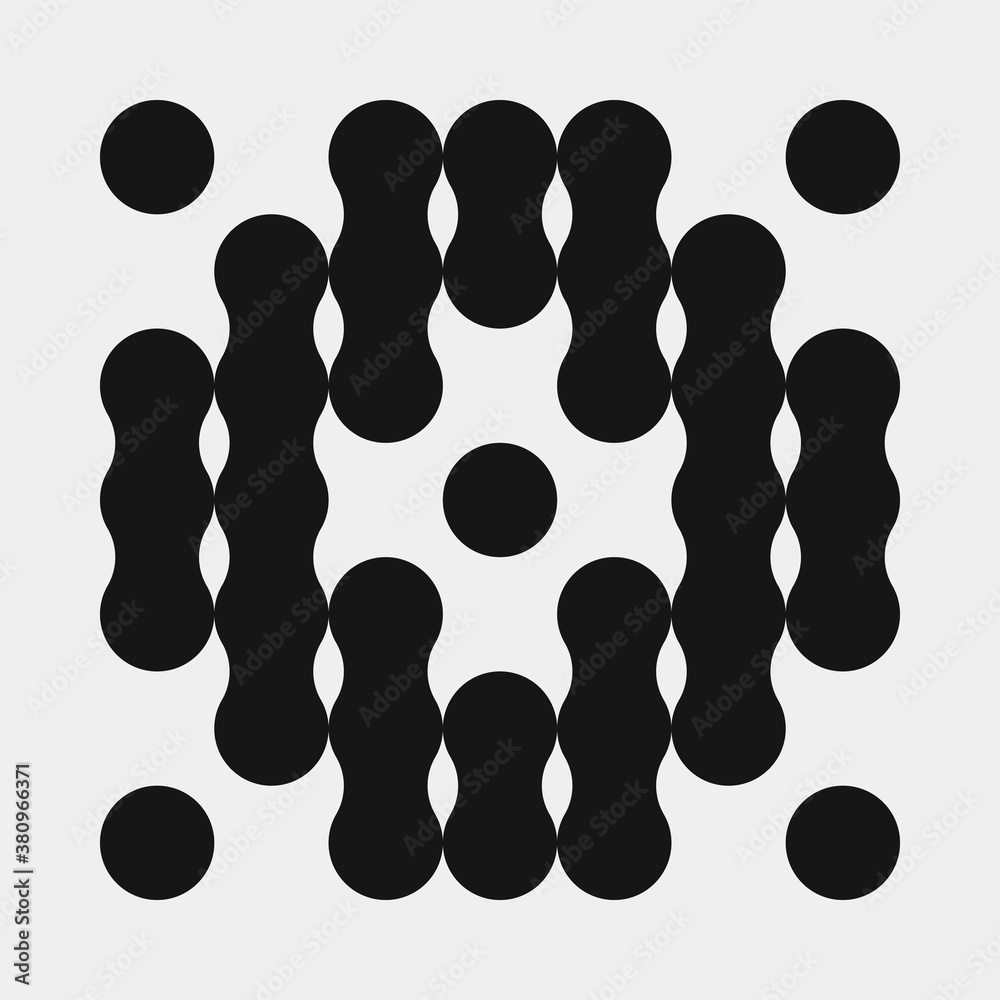 Abstract Cross Pattern Dots Logo generative computational art illustration