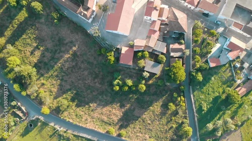 Aerial bird eye view of the center of the village Arega, Figueiro dos Vinhos photo