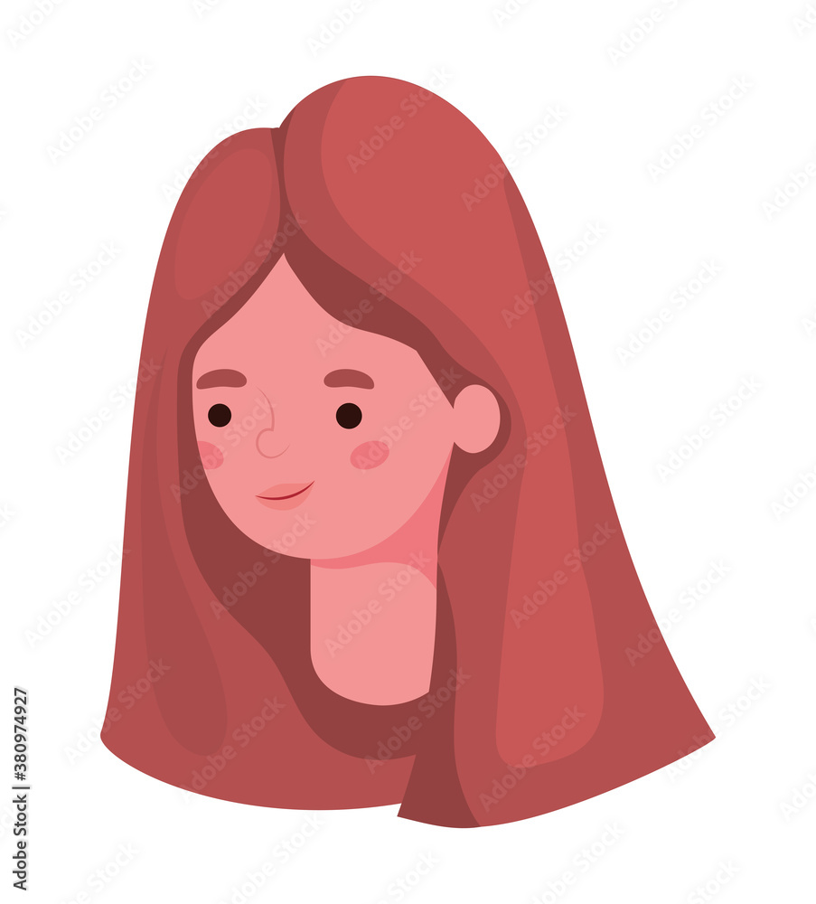 brown hair woman cartoon head vector design brown hair woman cartoon head vector design