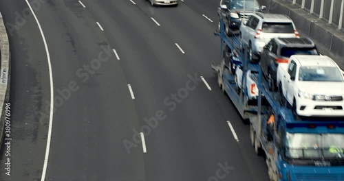 Cars on highway photo