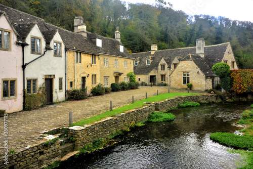 Riverside Stone Cottages at Castle Coombe in the Cotswolds