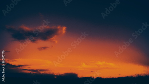 sunset sky with clouds