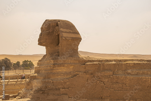 Panoramic view from Giza Desert, Architecture and historical place from Egypt, El Cairo 2018