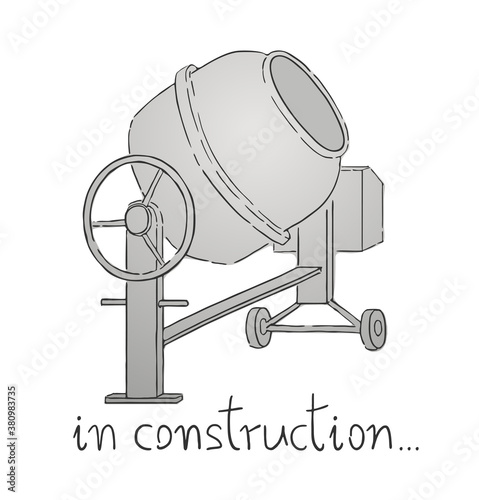 Design of concrete mixer and in construction message