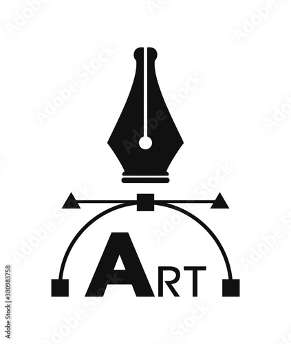 Creative design of digital drawing tools symbol photo