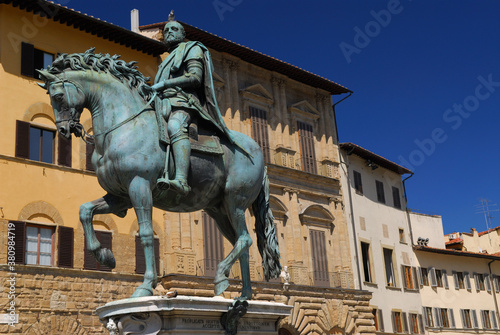 Giambologna equestrian statue of Grand Duke Cosimo in Signoria Square Florence © Reimar