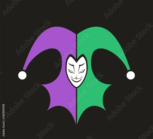Design of funny jester illustration