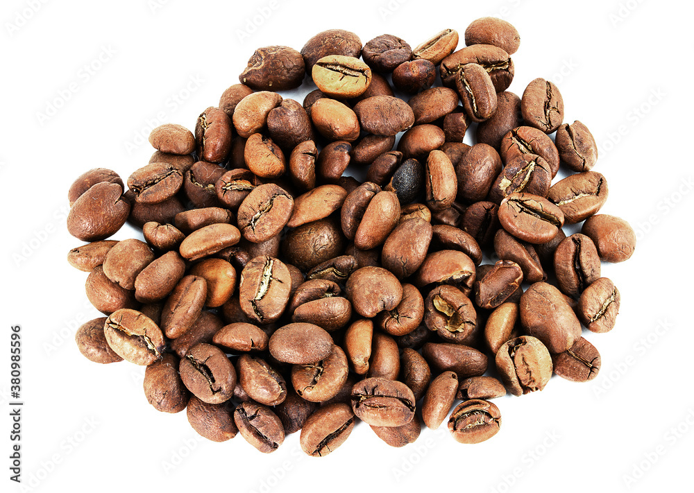 Coffee beans isolated on a white background Coffee beans isolated on a white background