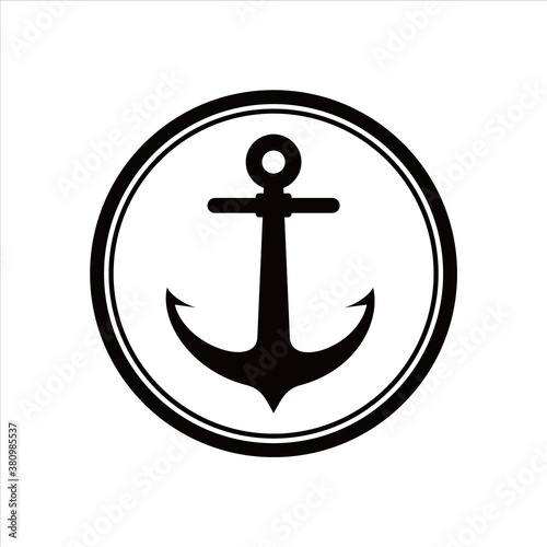 ship anchor or boat anchor flat icon for apps and websites